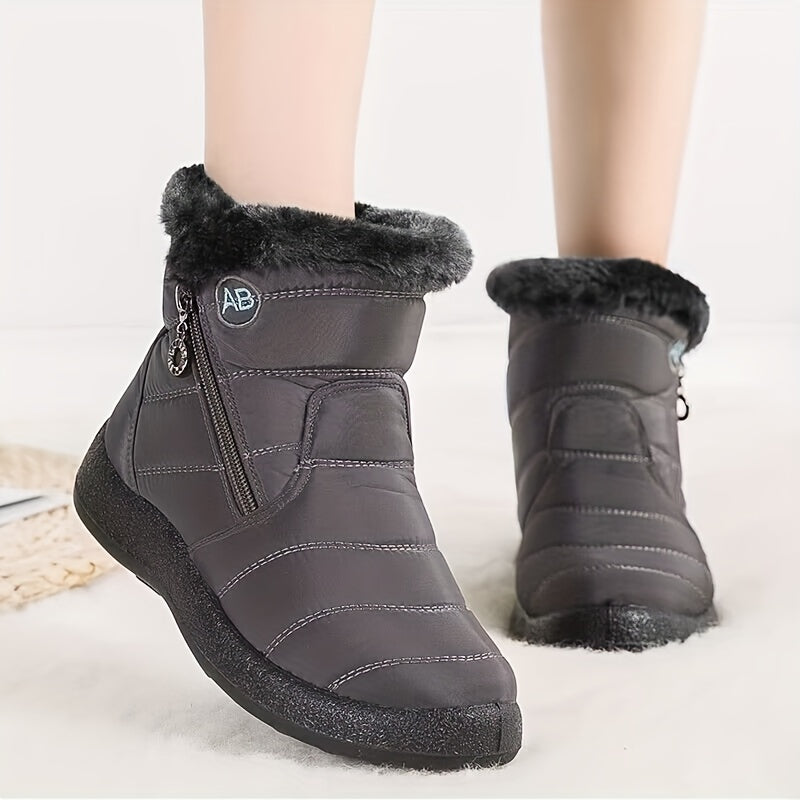 Bella - Cozy Faux Fur Insulated Ankle Boots