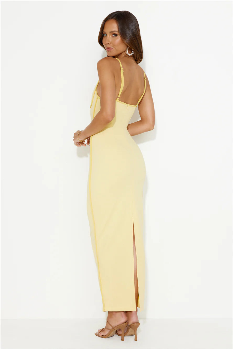 Yellow Beaming Bright Maxi Dress