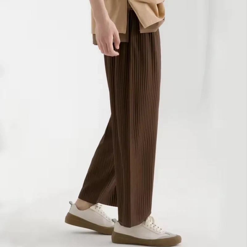 Pantalon aus gerippter Baumwolle