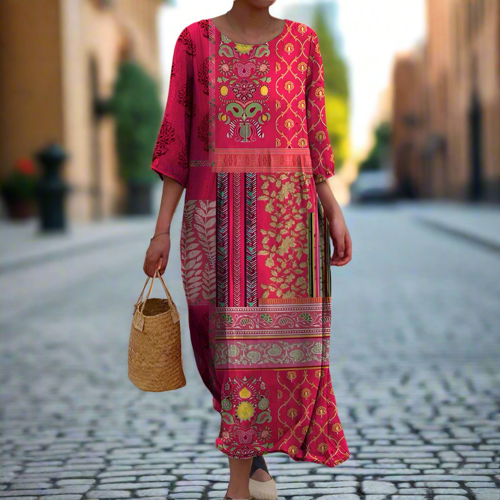 Alina - Flowy Ethnic Dress