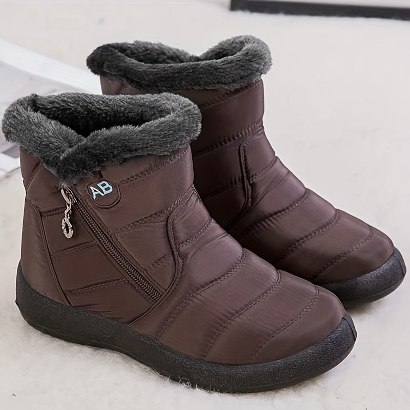 Bella - Cozy Faux Fur Insulated Ankle Boots