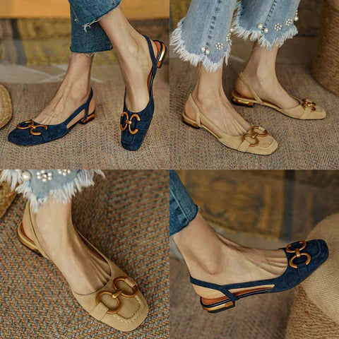 Luna - Orthopedic Leather Buckle Sandals