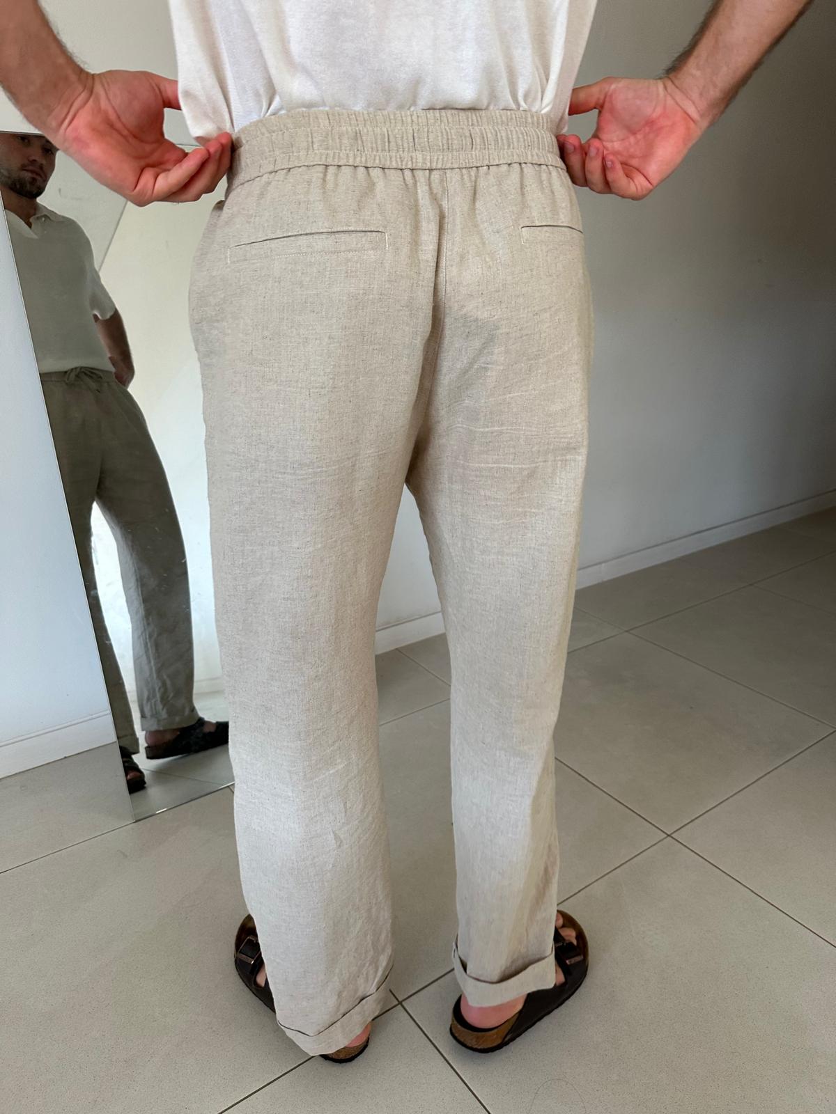 NEUMIRO Marbella Silk Polo + Linen Trousers Set