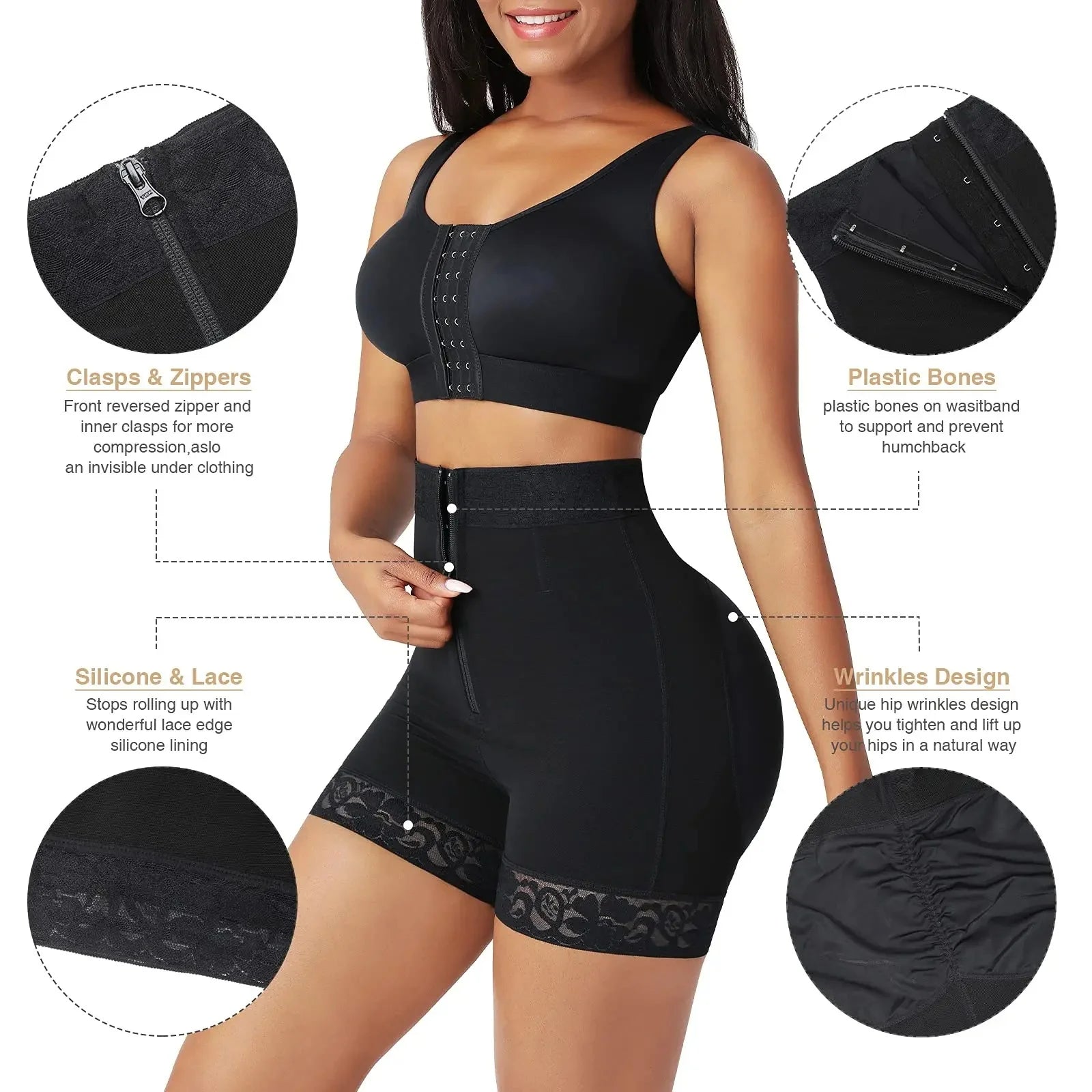 Women Boned Sculpt High Waist Shorts