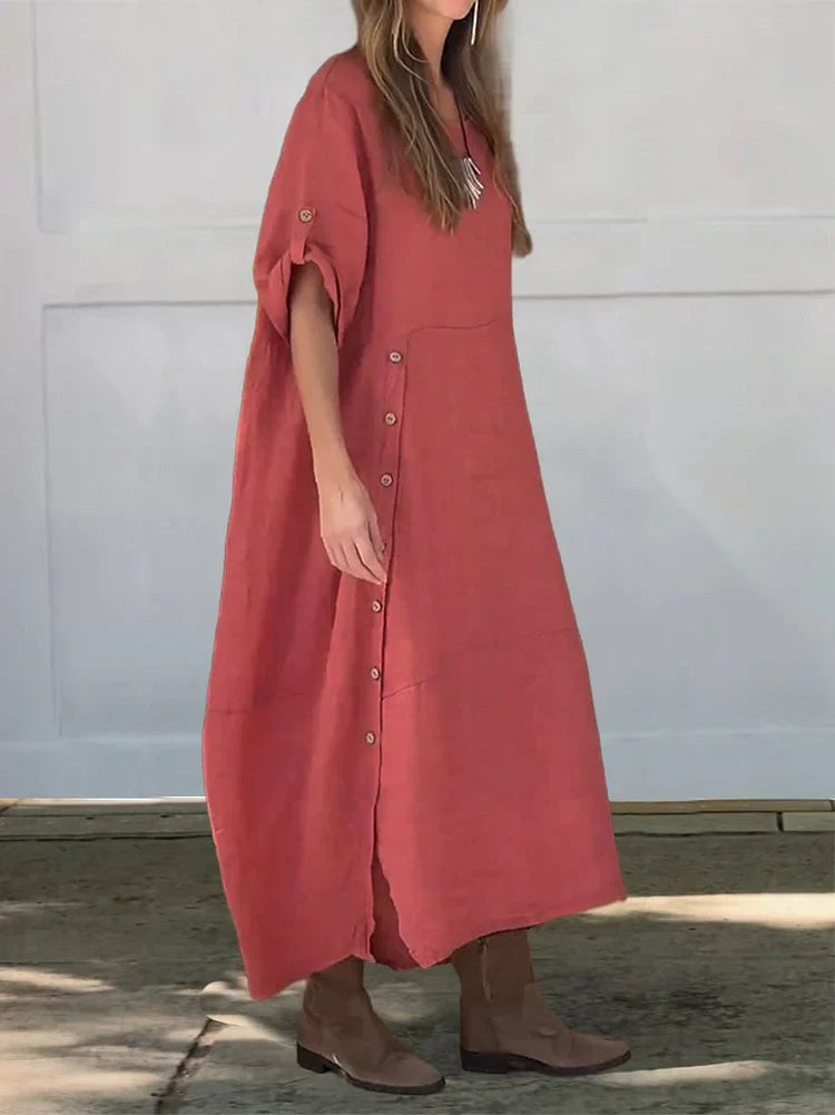 Vera-Cotton Linen Dress