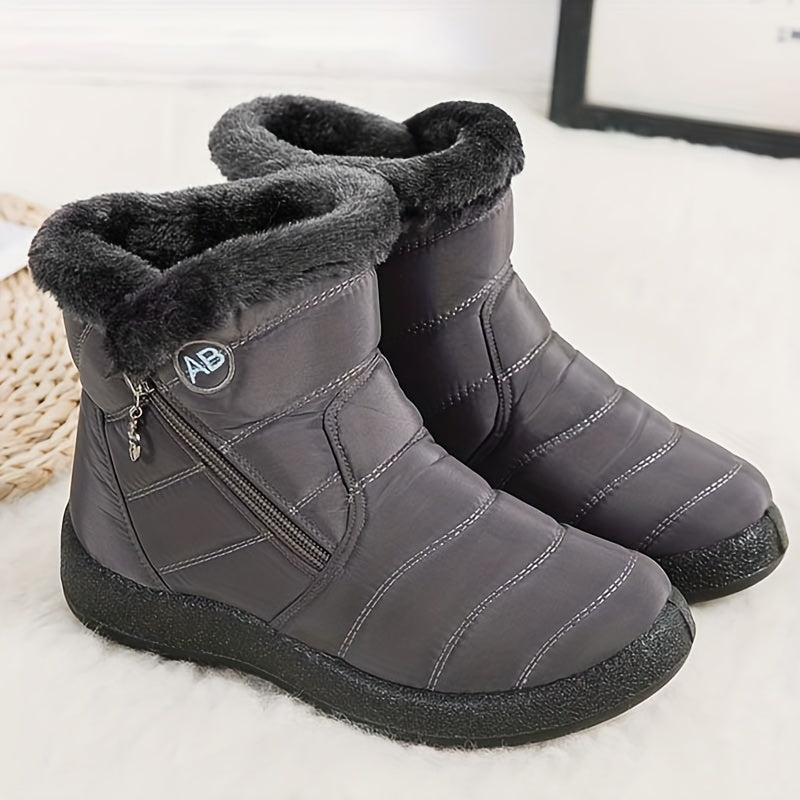 Bella - Cozy Faux Fur Insulated Ankle Boots