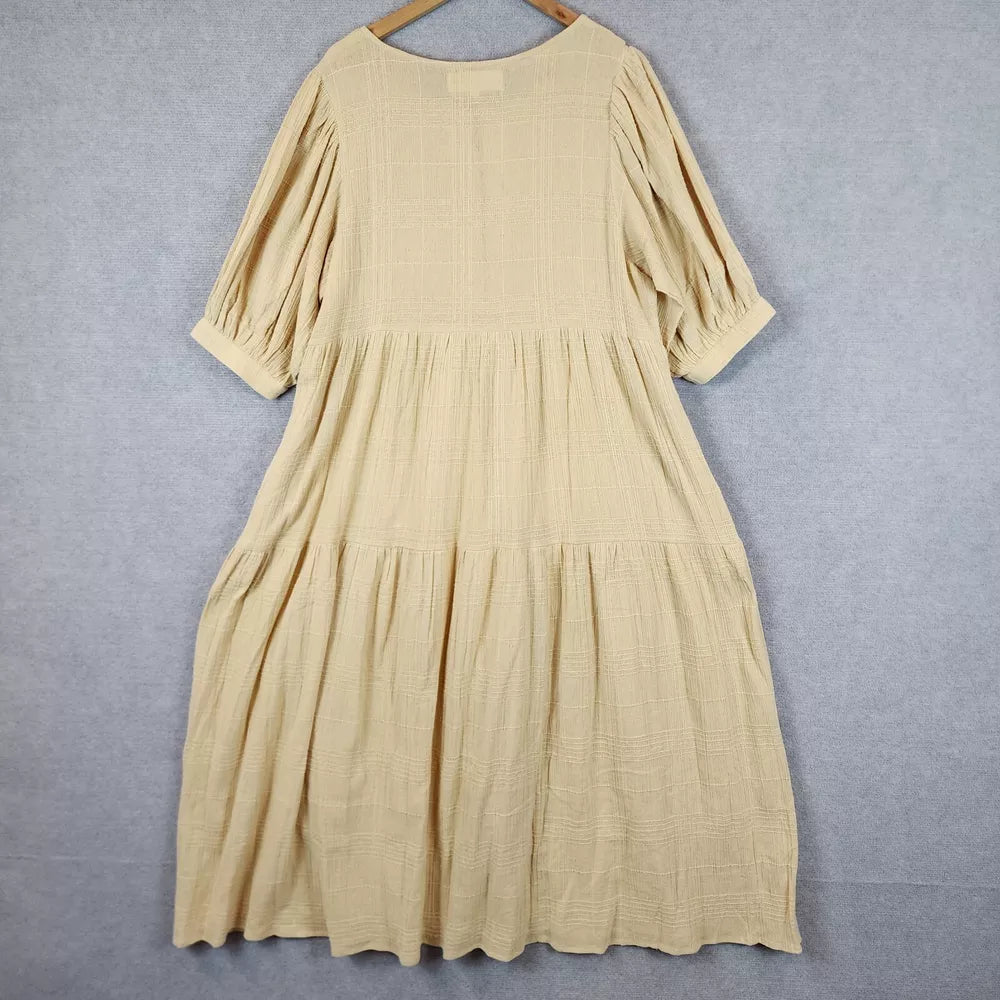 Beige Ela Boho Gown – Large Chamomile